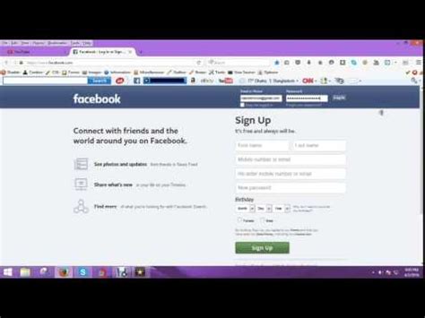 log in facebook with gmail.